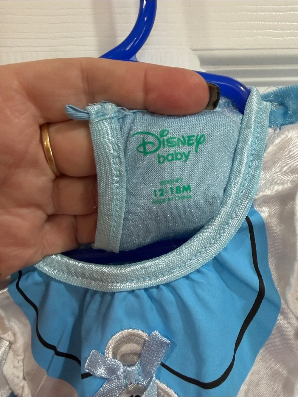 Disney Light Blue and White Alice-Style Girls' Costume 12/18 month